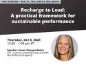 Recharge to Lead: A practical framework for sustainable performance